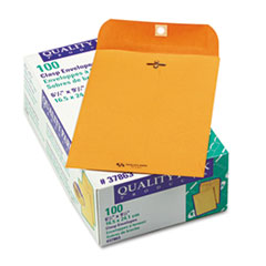 Gummed Clasp Envelope, 28Lb, 6-1/2"x9-1/2", 100/BX, Kraft