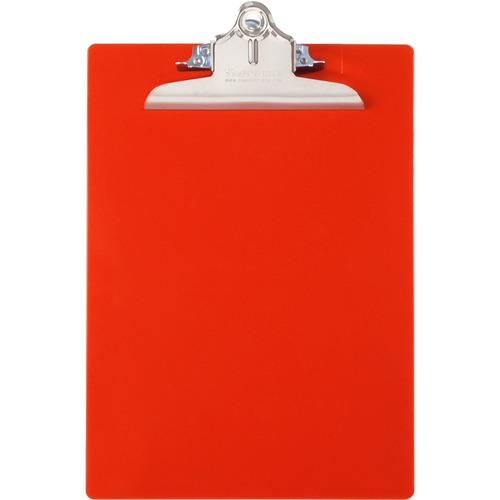 Antibacterial Clipboard,w/ Hanging Hole,1" Cap.,9"x12",Red