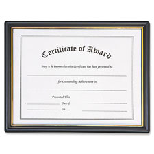 Certificate Of Achievement Frame, 11"x8-1/2", Black/Gold