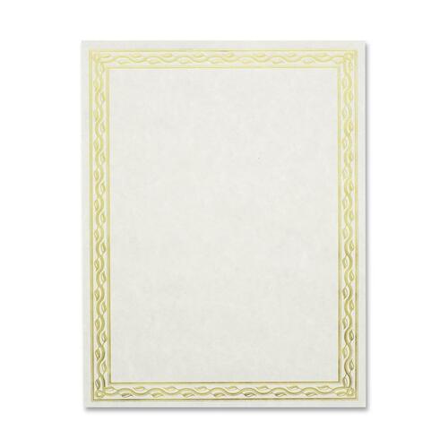 Parchment Certificates,11"x8-1/2",12/PK,Serpentine Gold Foil