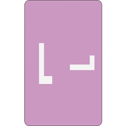 Color Coded Label, "L", 100/PK, Lavender