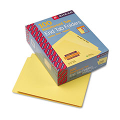 End Tab Folder,Straight Cut,Letter,9-1/2"H,100/BX,YW