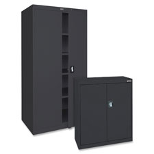 Steel Storage Cabinets, 36"x18"x72", Black