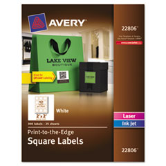 Square Permanent Labels, 2"x2", 300/PK, WE