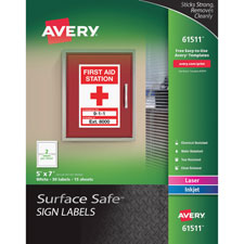 LABEL,SS SIGN,8X8,15PK,WH