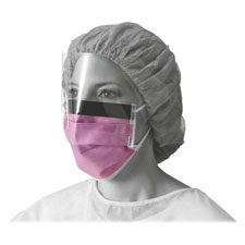 Face Mask Shield,Fluid Resistant,Non Glare,Fog Free,25/BX,PE