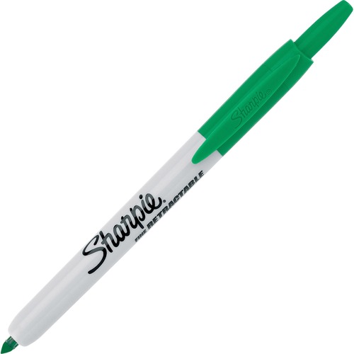 Sharpie Marker,Permanent,Retractable,Fine Point,Green