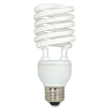 CFL Spiral Bulb T2, 23W, 1600Lumens, 3/BX, White