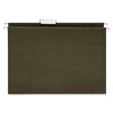 Hanging Folder, 1/5 Tab Cut, Letter, 25/BX, Standard Green