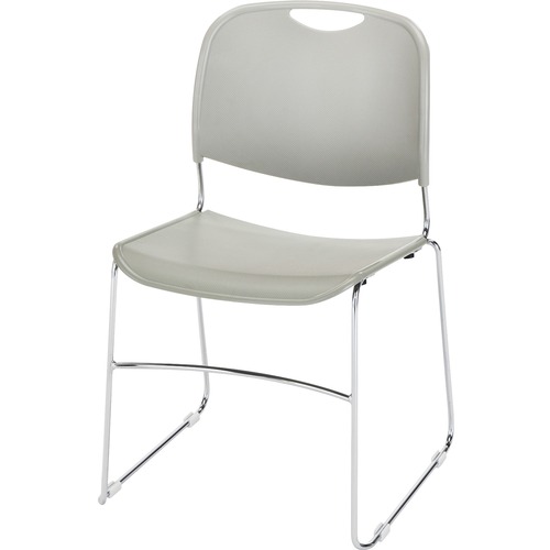 Wire Frame Stack Chair, 19-3/8"x19-3/4"x30", 4/CT, Gray