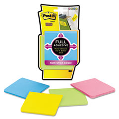 Super Sticky Notes, 3"x3", 4/PK, Assorted