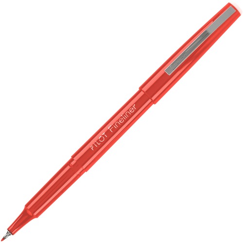 Fineliner Marker, Airtight Cap, .7mm, Fine Point, Red Ink