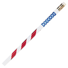 Stars/Stripes Themed Pencils, No. 2, 12/DZ, RDWE