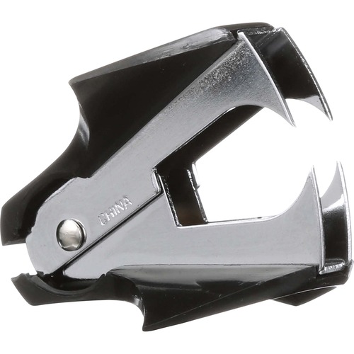 Deluxe Staple Remover,Steel Jaw,Extra-Wide Holding Tabs, BK