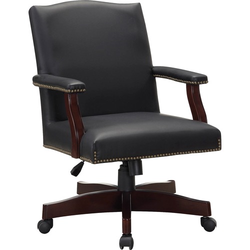 Traditional Executive Chair, 27-1/4"x32-1/2"x42-3/4", BK