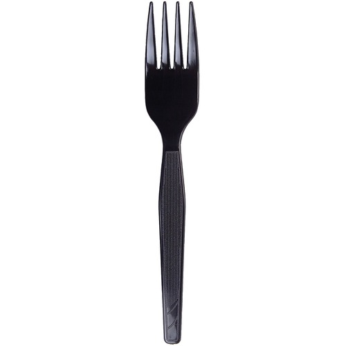 Plastic Tableware,Medium Weight,Forks,100/BX,Black