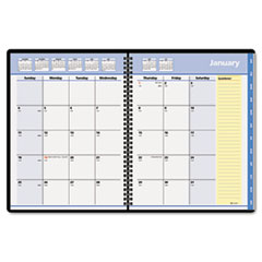 Monthly Planner,12 Months Jan-Dec, 6-7/8"x8-3/4", BK