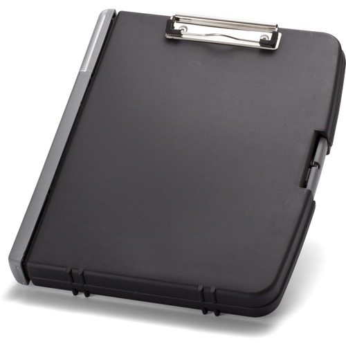 Triple File Clipboard Storage Box, 10-3/4"x13"x2", Black