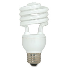 CFL Spiral Bulb T2,18W, 1140 Lumens, 3/BX, White