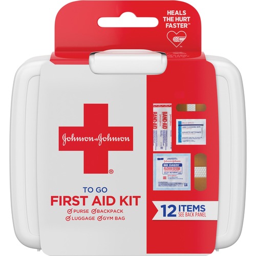 Mini First Aid Kit, Portable,12 Pieces, 4-1/4"x4"x1"