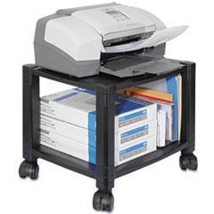 Printer/Fax Mobile Stand, 2-Shelf, 17"x13-1/4"x14-1/8", BK