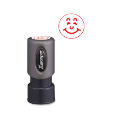 Specialty Stamp, "Happy Face" Round Ink Stamp, 5/8", Red