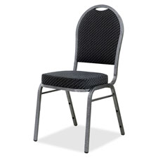 Carton Stack Chair, 15"x16"x37", Black/Gray