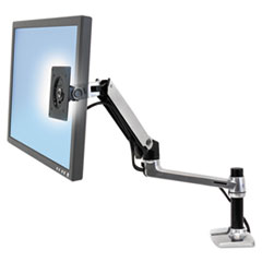 Desk Mount LCD Monitor Arm, LX, 18.1"x10.4"x6.9", Silver