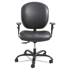 24/7 Task Chair, 26"x26"x25-1/2", Vinyl/Black