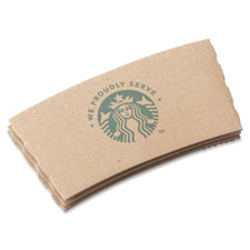 Hot Cup Sleeves, 1380/CT, Brown/We Proudly Serve