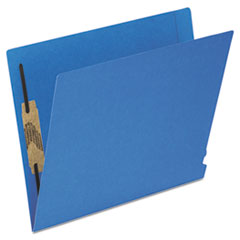 End Tab Folders, 2 Fasteners, Letter, 50/BX, Blue