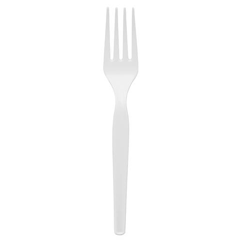 Plastic Forks, Medium Weight, 100/BX, White