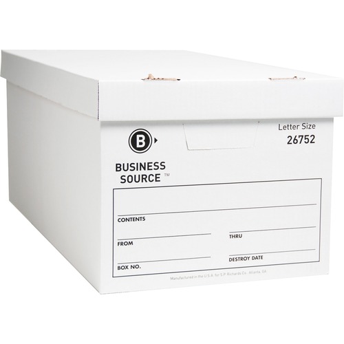 Storage Boxes, Ltr, 500 lb, 12"x24"x10", 12/CT, White