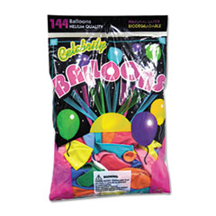 Latex Ballons, 12", Opaque, 144/Pack, Ast