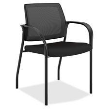 CHAIR,STCK,MSHBCK,W/ARMS,BK