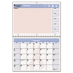 BCA Desk/Wall Calendar,Notes Area,12-Mth Jan-Dec,11"x8",Pink