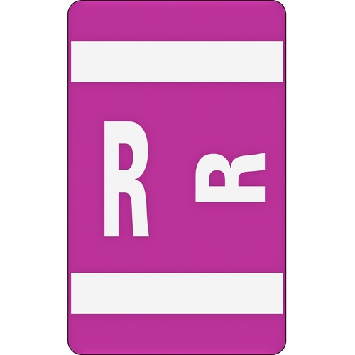 Color Coded Label, "R", 100/PK, Purple