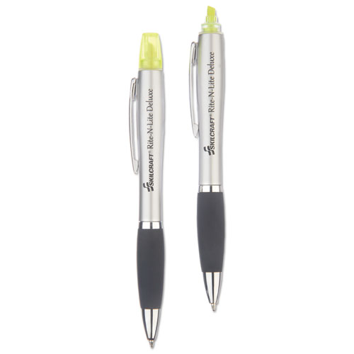 Highlighter/Multipurpose Pen, Med/Ballpoint, Chisel Tip, FYW