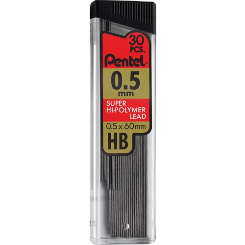 Hi-Polymer Leads, 0.5 mm, Fine, HB, 30/TB, Black