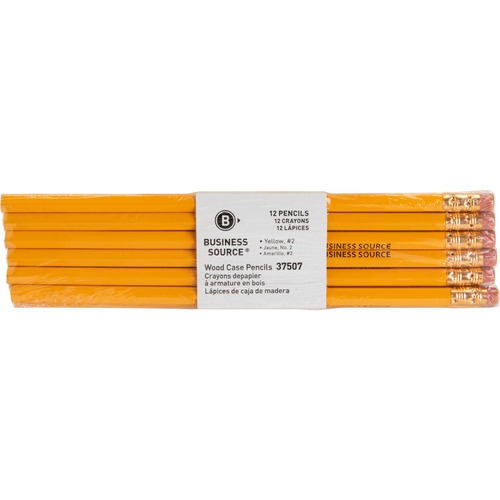 Woodcase Pencils, No. 2, 12/pk, Yellow
