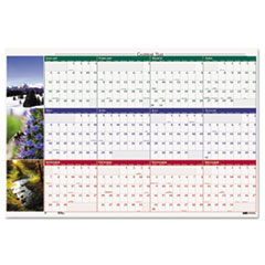 Earthscapes Laminated Planner,Horizontal/Vertical,24"x37"
