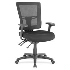 Midback Mesh Chair, 25-3/8"x25-3/8"x40", Black