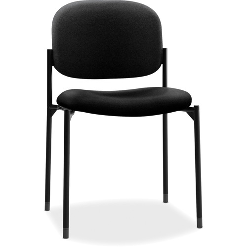 Armless Guest Chair, 21-1/4"x21"x32-3/4", Black
