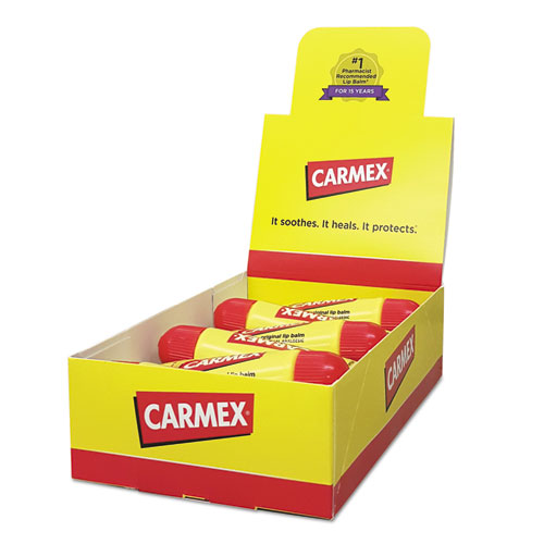 Carmex Flip & Fold, Original Lip Balm Stick, Cherry, 12/BX
