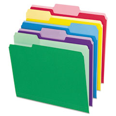 Folder, Erasable Tab, Letter, 1/3 Tab Cut, 30/PK, Assorted