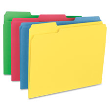 File Folders, HvyWeight, Ltr, 1/3Cut, 14pt, 50/BX, Assorted