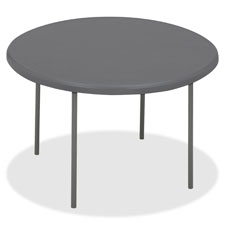 Round Folding Table, 60", Charcoal