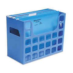 Desktop File, w/Hanging Folders,12-3/16"x6"x9-1/2", Blue
