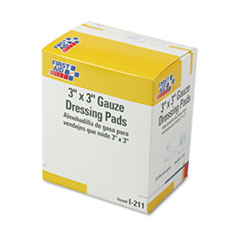 First Aid Gauze Pad, Refill, 3"x3", 10/BX
