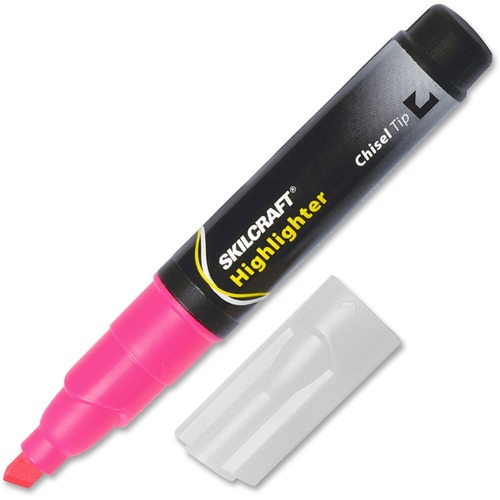 Jumbo Highlighter, Chisel Point, 12/DZ, Fluorescent Pink